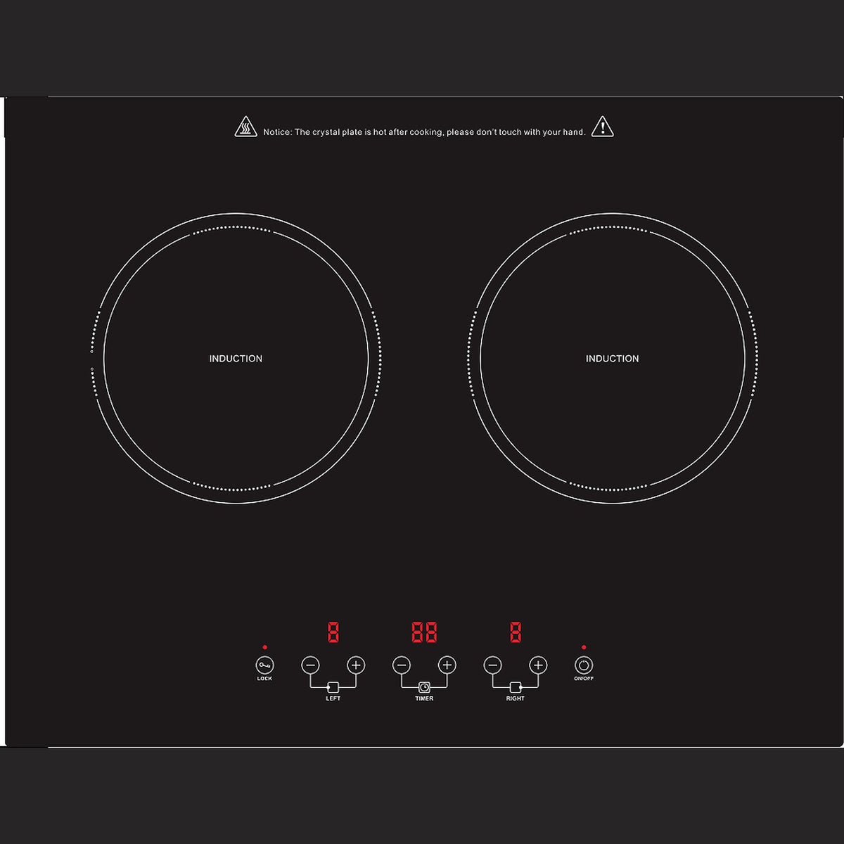 1800W 1500W Induction cooktop