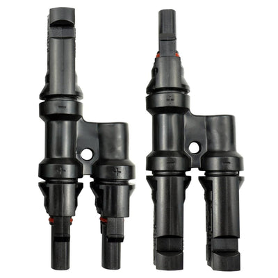 Solar MC4 Y branch connector pair